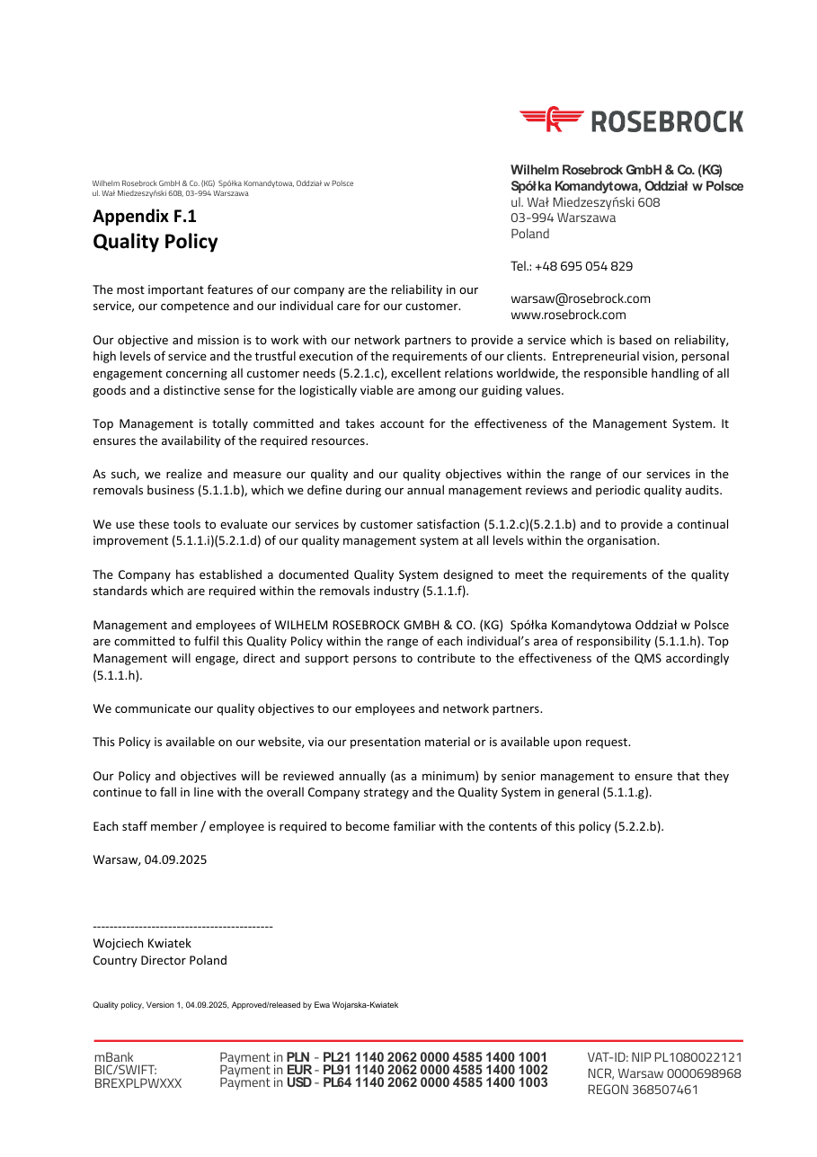 Appendix F.1 – Qualitätspolitik (pl)