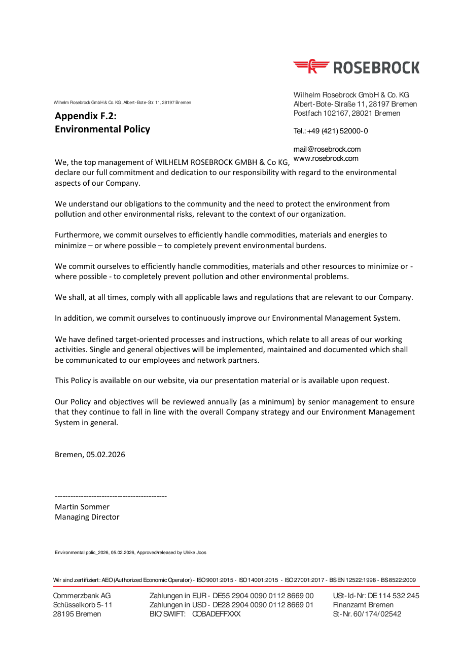 Appendix F.2 – Umweltpolitik